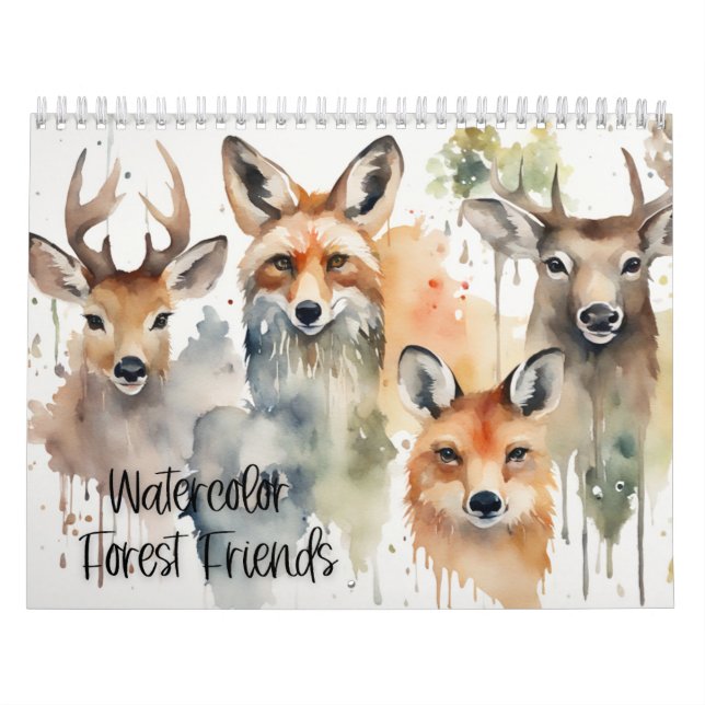Calendrier Amis de la forêt aquarelle (Protection)