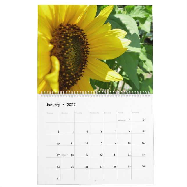 Calendrier Amour de tournesol (Jan 2027)