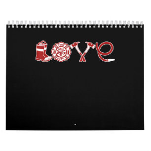 Calendrier Amour Pompier Valentines Jour   Femme de pompier