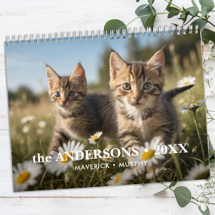 Calendrier Amoureux de les chats personnalisés Famille Person