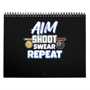 Calendrier Amusant Aim Pool Joueur Cadeau Billard Balls