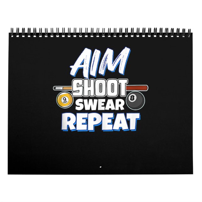 Calendrier Amusant Aim Pool Joueur Cadeau Billard Balls (Protection)