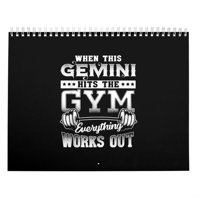 Calendrier Amusant Gemini Gym Conception d'entraînement (Protection)