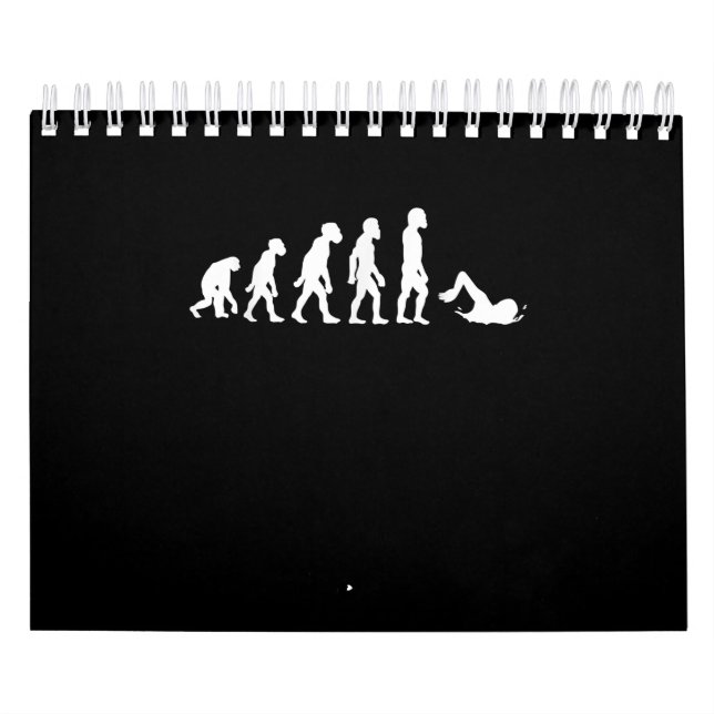 Calendrier Amusant Nage Humain Évolution Nager (Protection)