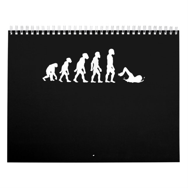 Calendrier Amusant nage humain évolution nager nage (Protection)