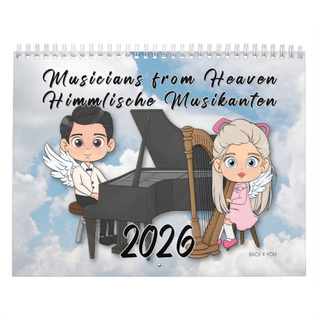 Calendrier Angels Making Music - Musiciens du Ciel 2026 (Protection)