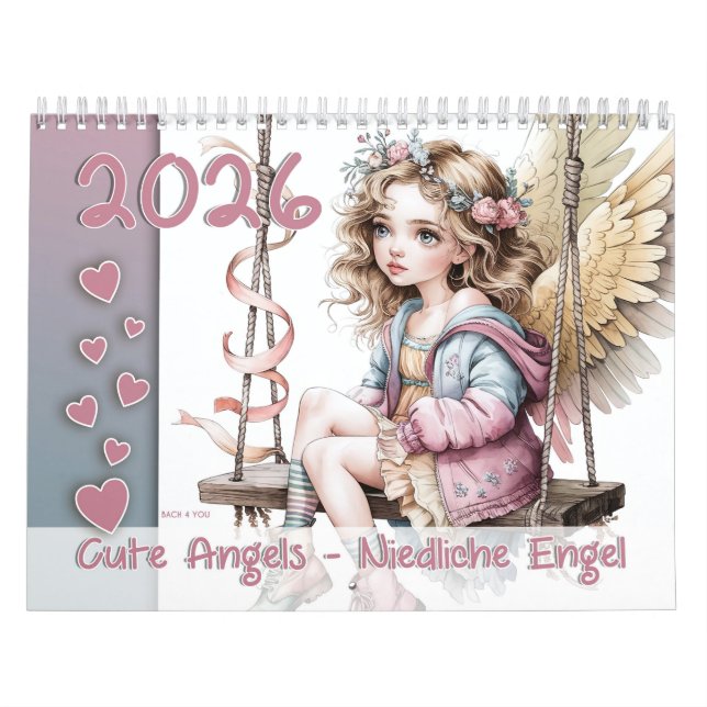 Calendrier Angels mignons - Niedliche Engel 2026 (Protection)
