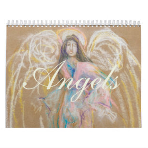 Calendrier Anges : Détail des dessins en pastel
