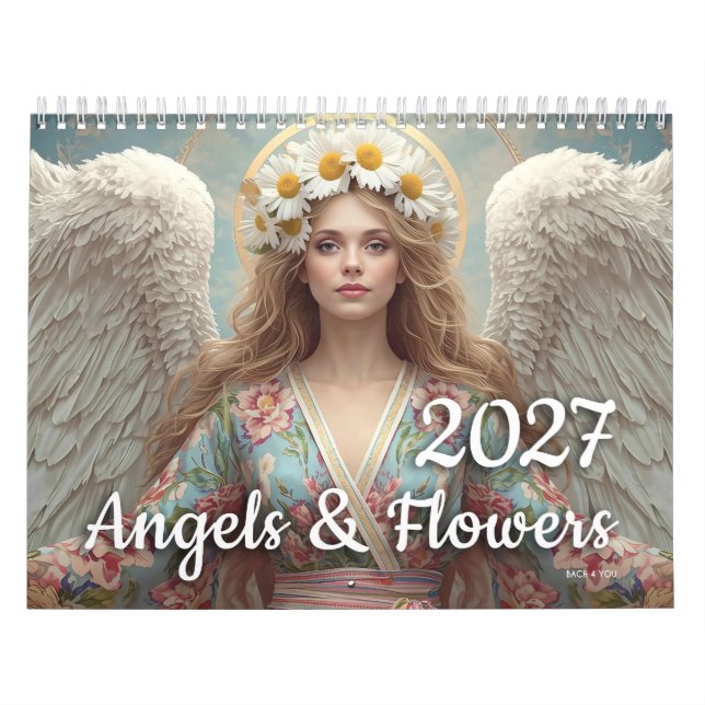 Calendrier Anges & Fleurs 2027 (Protection)