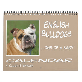 Calendrier anglais 2011 de bouledogue