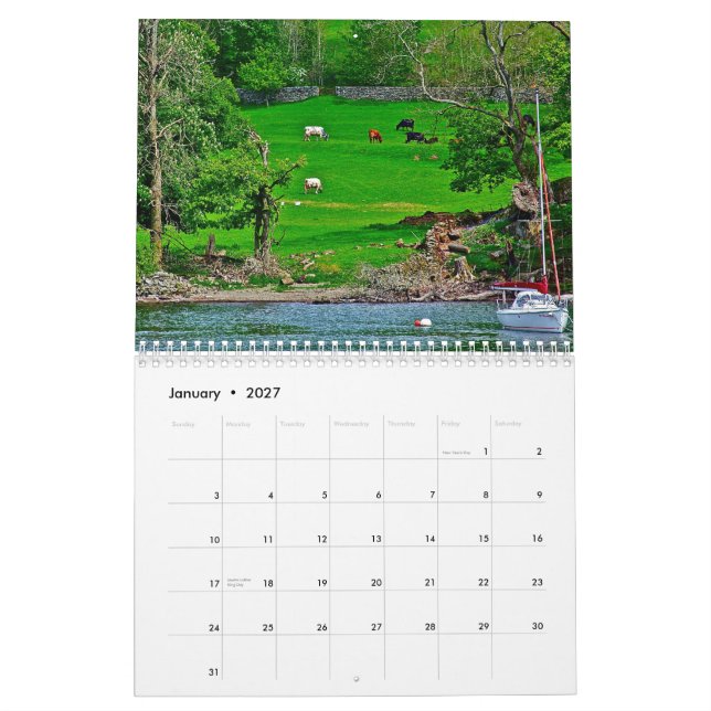 Calendrier anglais du nord 2013 de campagne (Jan 2027)