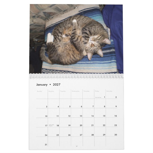 Calendrier animal adorable (Jan 2027)
