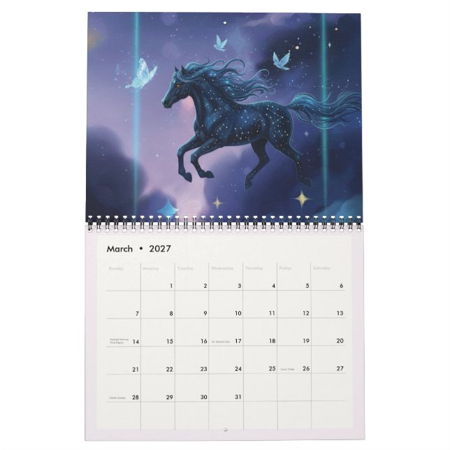 Calendrier Animal Calendar 2026 Fantasy Animal Galaxy Night   (Mar 2027)