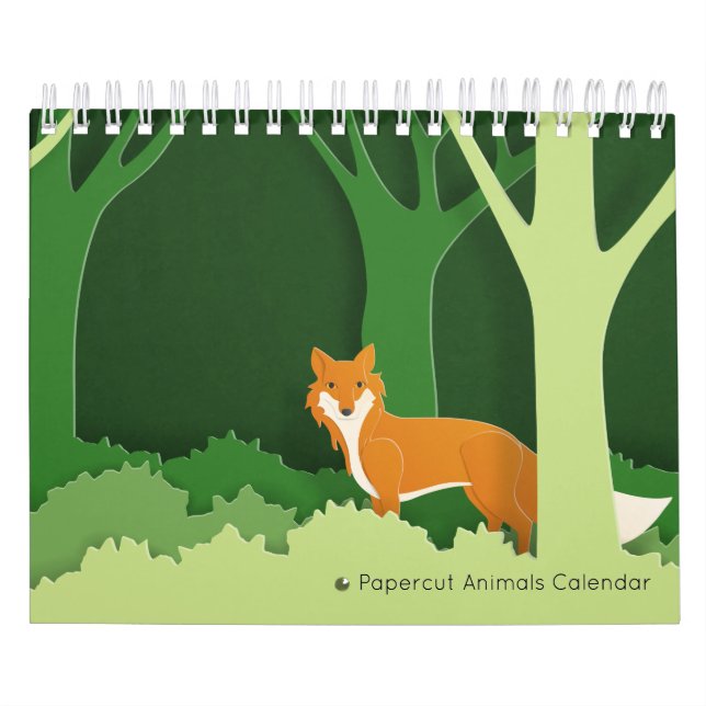 Calendrier animal coupé en papier (Protection)