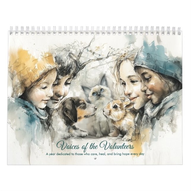 Calendrier Animal Rescue Volunteers Watercolor Art (Protection)