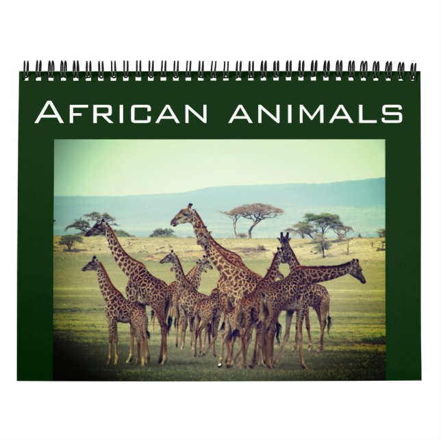 Calendrier animaux africains 2027 (Protection)