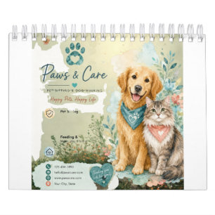 Calendrier Animaux de compagnie,Calendrier planificateur pour