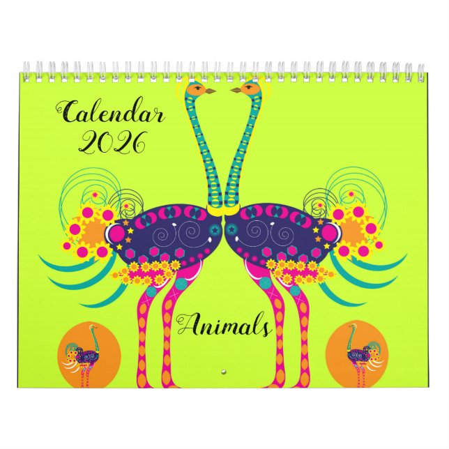Calendrier animaux décorés (Protection)