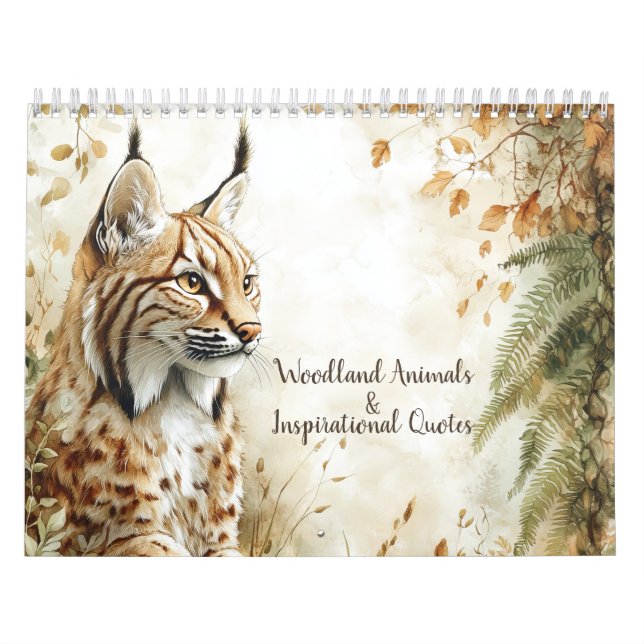 Calendrier Animaux des Bois & Citations Inspirantes 2026  (Protection)