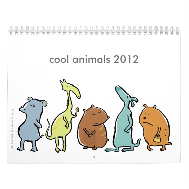 Calendrier animaux frais 2012 (personnalisables) (Protection)