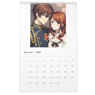 Calendrier Anime 2026 (Images créées par Grok)