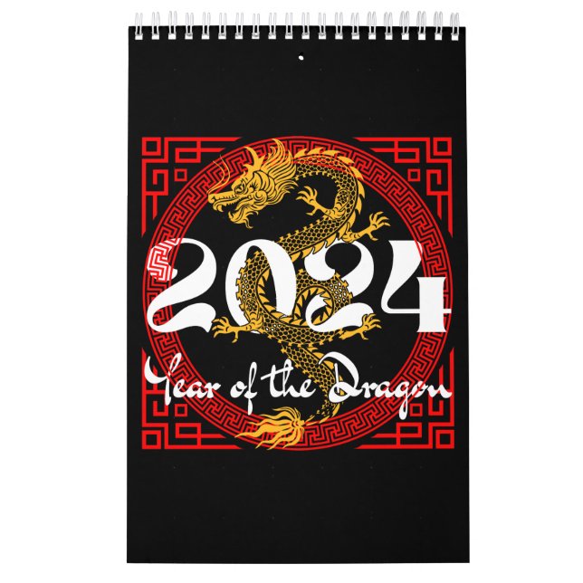 Calendrier Année du Dragon 2024 zodiaque chinois (Protection)