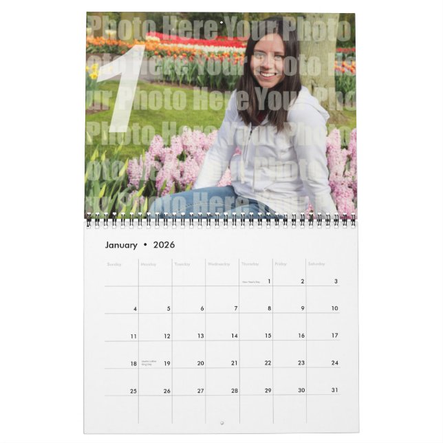Calendrier Année en photo de famille faite sur commande (Jan 2026)