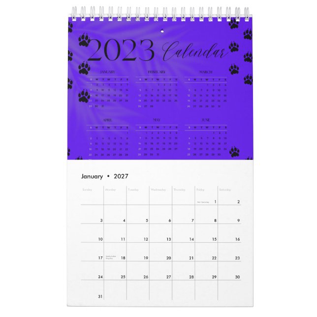 Calendrier annuel 2023 (Jan 2027)