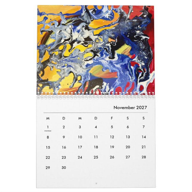 Calendrier annuel 2027 "Abstrait" (Nov 2027)