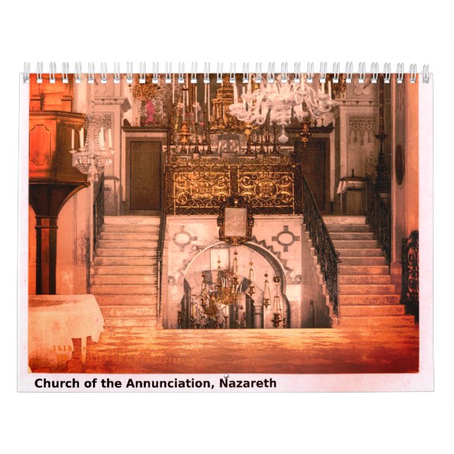 Calendrier annuel de 12 mois sur la Terre sainte c (Protection)