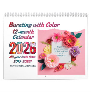 Calendrier annuel JW 2026 - Éclatant de couleurs !