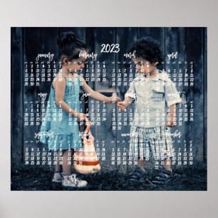 Calendrier annuel mignon 2023 Photo Affiche