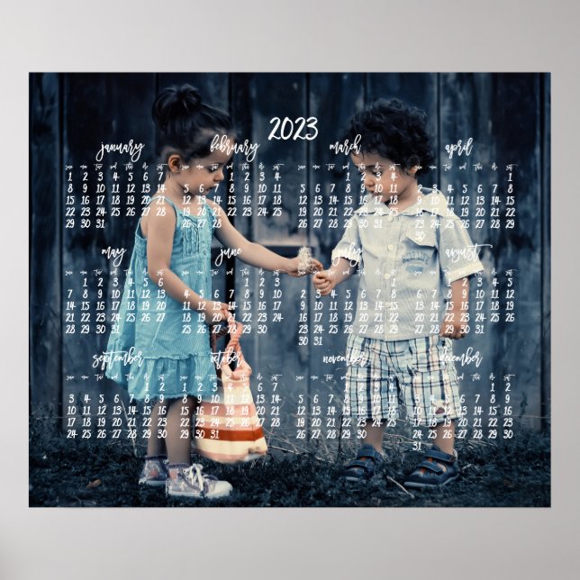 Calendrier annuel mignon 2023 Photo Affiche (Devant)
