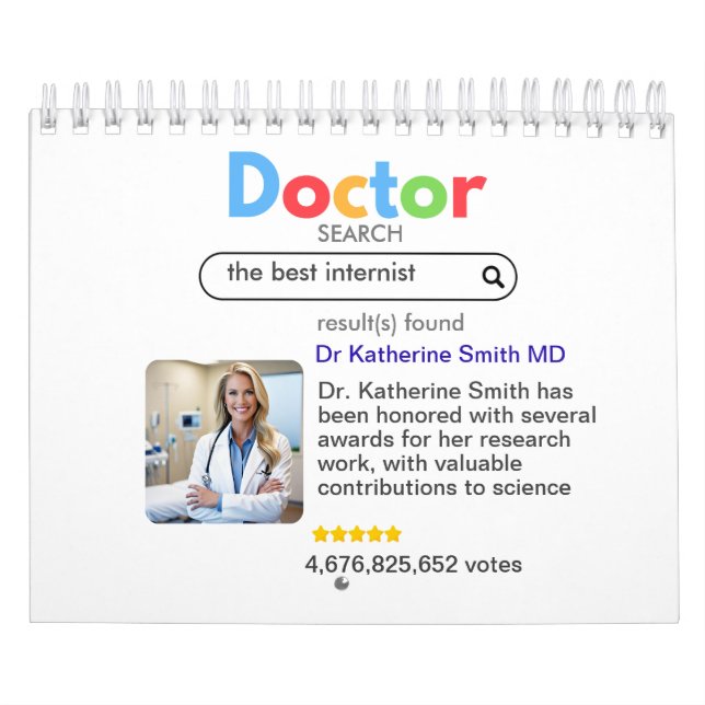 Calendrier antistress PHYSICIAN DOCTOR google search votes  (Protection)