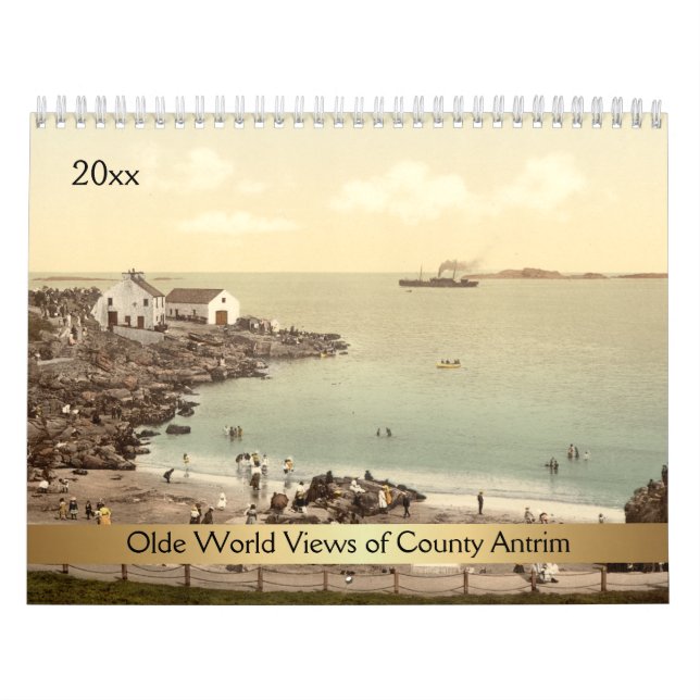 Calendrier Antrim, le comté d'Antrim, vue sur le monde d'Olde (Protection)