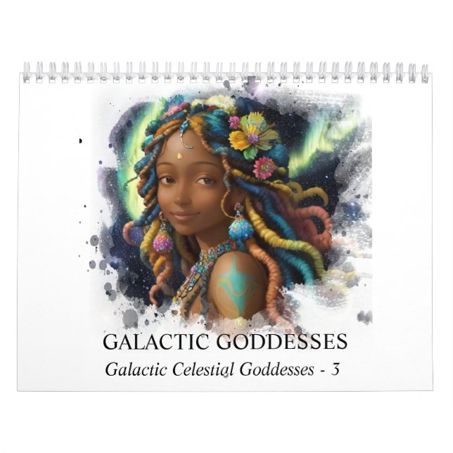 Calendrier *~* AP58 Galactique Femmes Imaginaire Planètes cos (Protection)