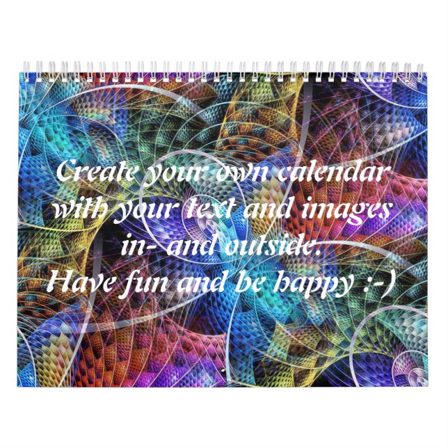 Calendrier Apophyse Abstraite Fractale X + texte et images (Protection)