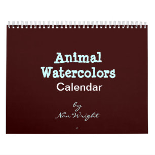 Calendrier aquarelle animalier