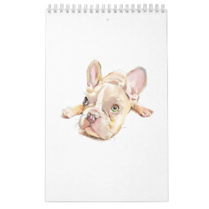 Calendrier aquarelle Bouledogue Français – Frenchi