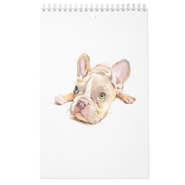 Calendrier aquarelle Bouledogue Français – Frenchi (Protection)