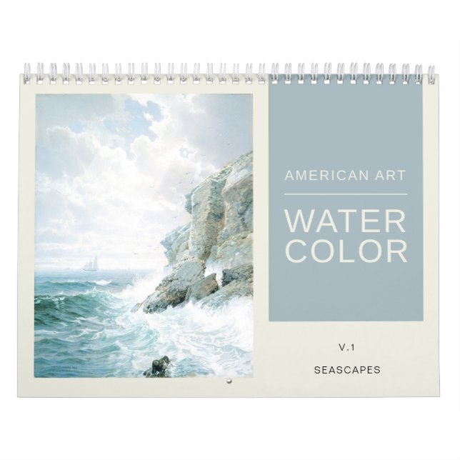 Calendrier Aquarelle d'art américain Paysages marins (Protection)