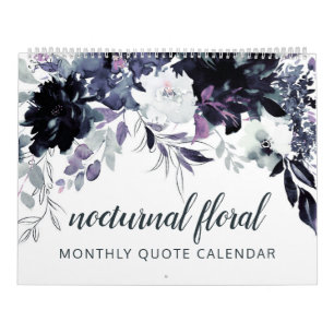 Calendrier Aquarelle florale nocturne Vos devis personnalisés