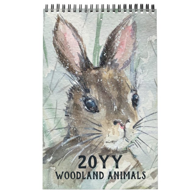 Calendrier Aquarelle moderne Bois Forêt Animaux Nature (Protection)