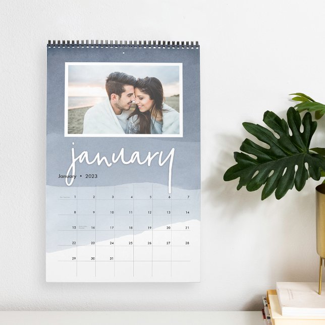 Calendrier Aquarelle Ombre | Photo (Créateur téléchargé)