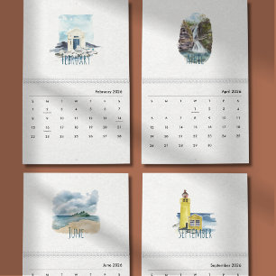 Calendrier aquarelle tropical 2026