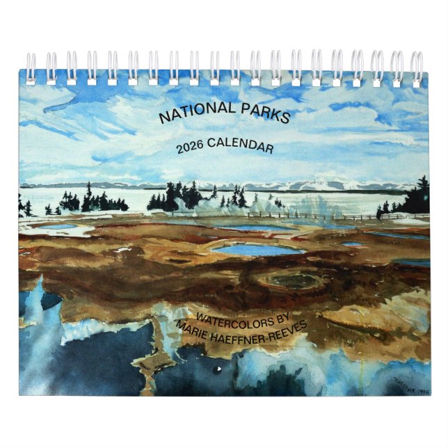 CALENDRIER AQUARELLES PARCS NATIONAUX 2026 (Protection)