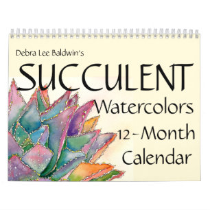 Calendrier Aquarelles succulentes 12 mois #4