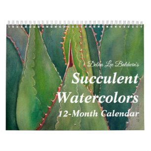 Calendrier Aquarelles succulentes par Debra Lee Baldwin