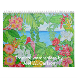 Calendrier Aquarelles tropicales