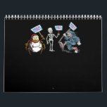 Calendrier Araignée |Crâne mort en cours de course Squelette<br><div class="desc">Cadeau Spider | Crâne mort en cours d'exécution Squelette Snowman Spider</div>